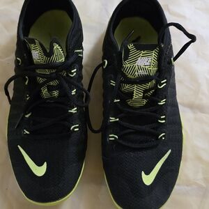 Nike Black and Neon Green Athletic Shoes